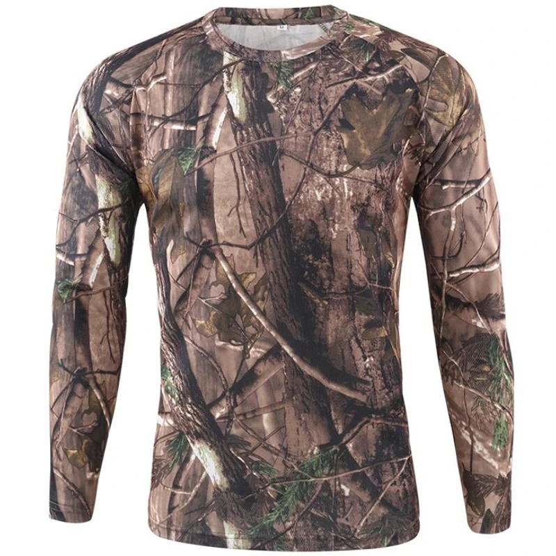 Hunting Outdoor Clothing Brands - Pop Long Sleeve Camouflage T-shirt Outdoor