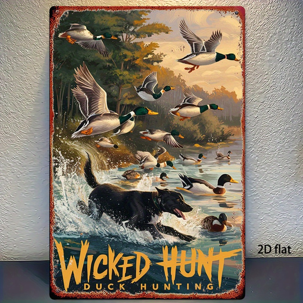 Wildman Hunting & Outdoor Price List - 2D Flat Vintage Hunting Duck Metal