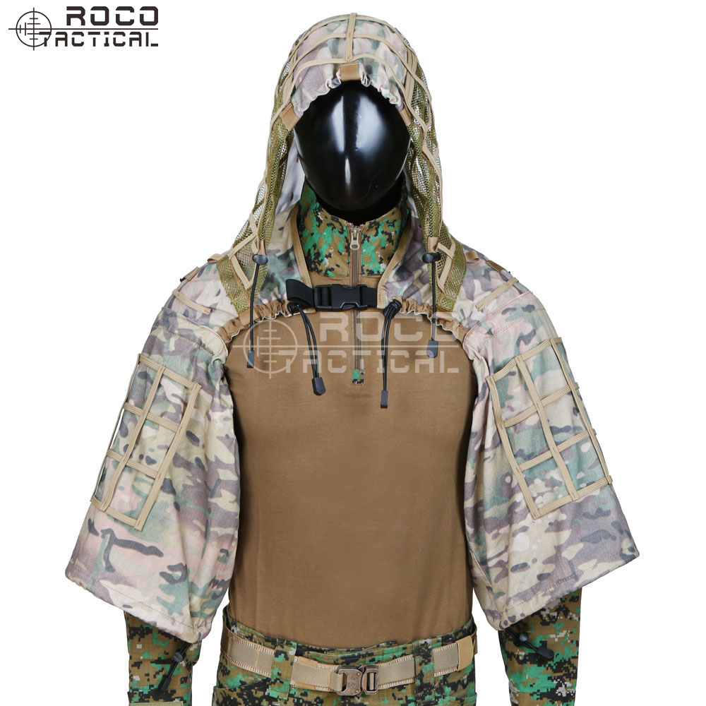 ROCOTACTICAL Bắn Tỉa Trong Quâ - đánh giá và giá Ghillie Suit Woodland