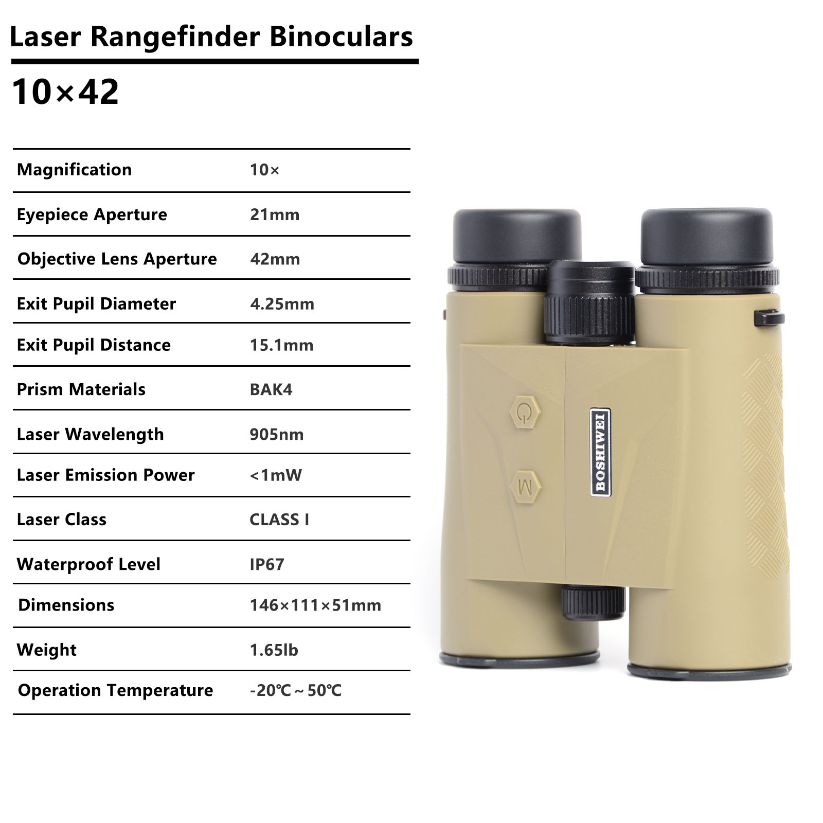 BOSHIWEI 10x42 HD Laser Rangef - đánh giá và giá Hunting Outdoor Jobs