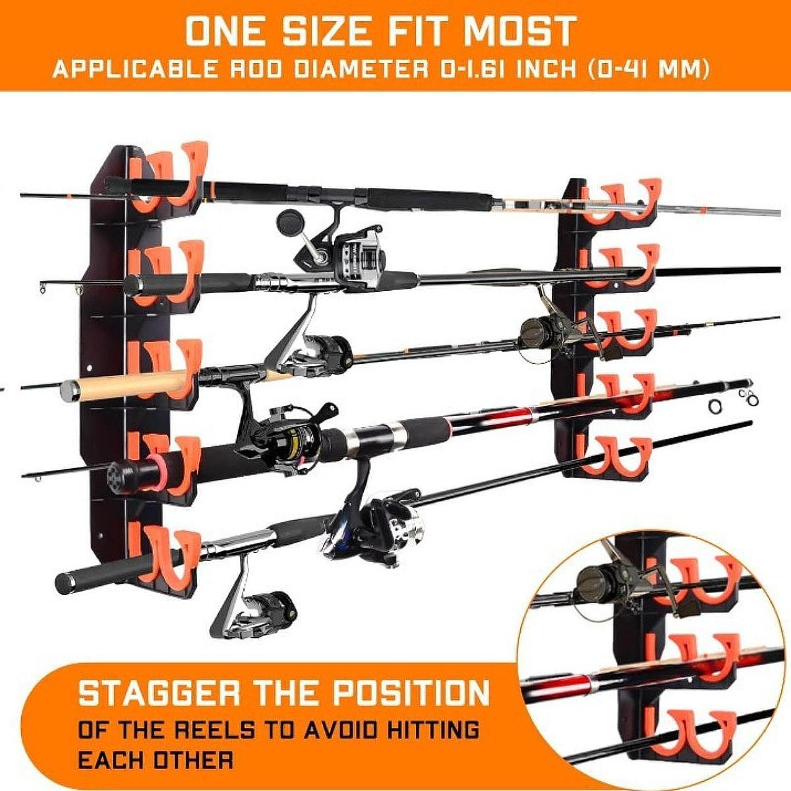Garage Fishing Pole Holder Wal - đánh giá và giá Outdoor Hunting Gear Store