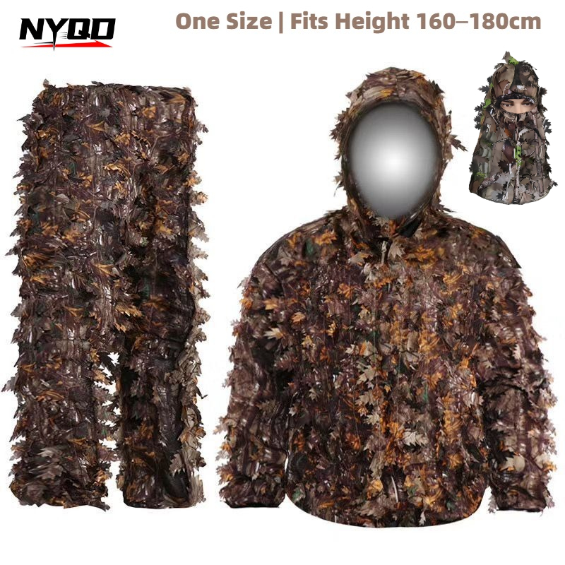 3D Leaf Ghillie Suit Hunting C - đánh giá và giá Ghillie Suit Woodland