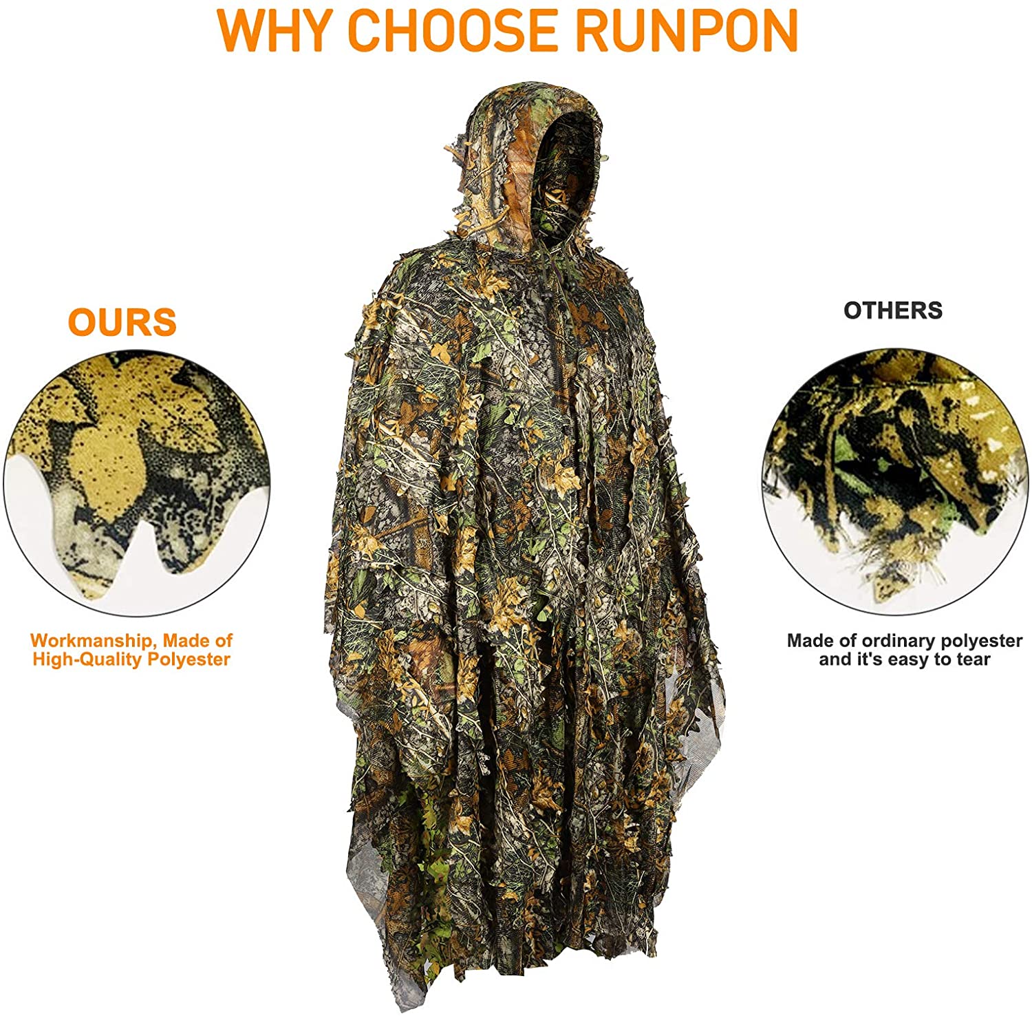 Ngụy Trang Áo Ghilê Đuôi Nơ 3D - đánh giá và giá Ghillie Suit Woodland