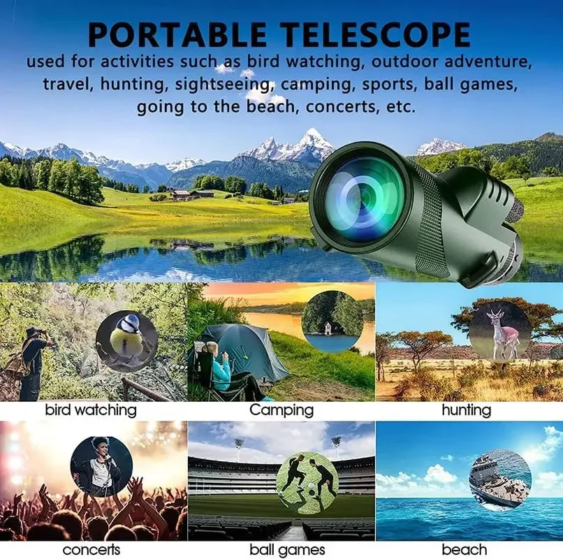 80x100 HD Monocular for Smartp - đánh giá và giá Monocular Night Vision