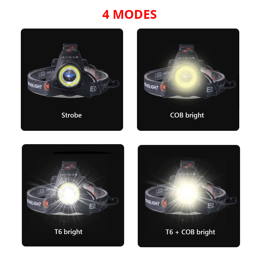 T6 Cob Torch Flashlight Head L - đánh giá và giá Hunting Outdoor Jobs